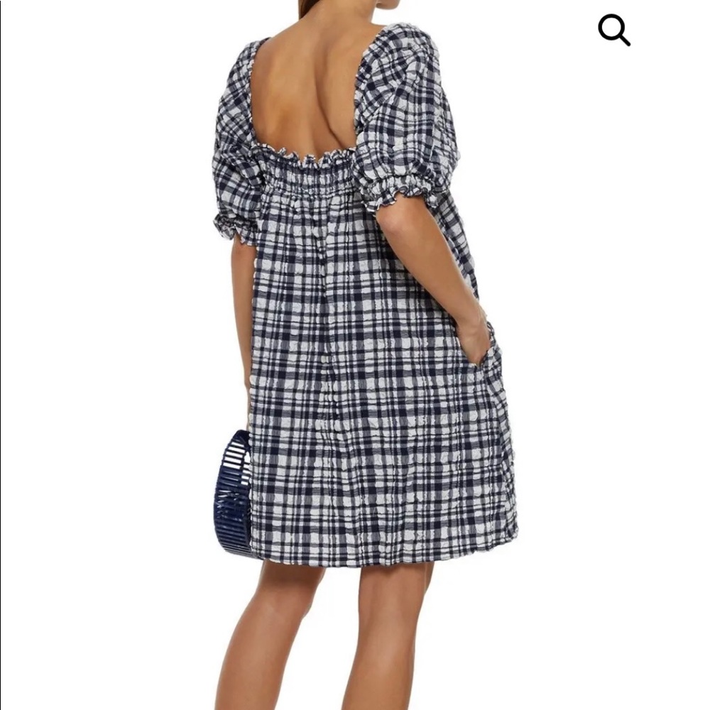 Solid & Striped Shirred Gingham Mini Dress - image 3